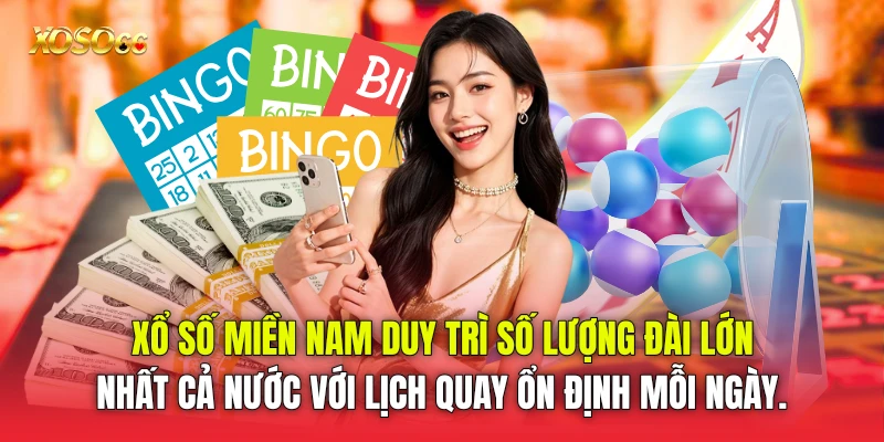 Xổ số miền Nam duy trì số lượng đài lớn nhất cả nước với lịch quay ổn định mỗi ngày.